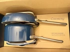 Caraway Mini Duo 8 Fry Pan + 1.75 Sq Sauce Non-stick Ceramic, Navy Used. Price: $90.00.
