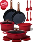20 Pcs Titanium Cookware Set Pots And Pans Non Stick Kitchen Cooking Induction New. Price: $207.43.