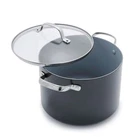 Greenpan Valencia Pro 8 Quart Nonstick Stock Pot With Glass Lid Induction Safe New. Price: $192.90.
