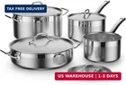 Cooks Standard Kitchen Cookware Sets Stainless Steel, Professional Pots Pans New. Price: $221.47.