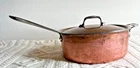 Vintage All-clad Copper Pot W/ Lid 11" Tri-ply Cookware Long & Side Handles Used. Price: $285.00.