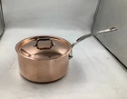 Mauviel M'heritage 150 Polished Copper & Stainless Steel Sauce Pan. 2.8-QT New. Price: $244.97.