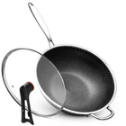 Stainless Steel Wok Pan With Lid, 12.6 Inch Honeycomb Hybrid Nonstick Stir Fr... New. Price: $106.74.
