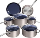 Healthy Duralon Blue Ceramic Nonstick Cookware Set, Diamond Infused Scratch-resi New. Price: $480.99.