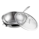Cooks Standard Wok Pan Stainless Steel 12-INCH Multi-ply Clad Stir Fry New. Price: $115.98.