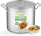 20 Quart Heavy-duty Stockpot With Stainless Lid For All Cooktops New. Price: $162.99.