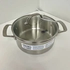Viking 3-PLY Stainless Steel Soup Pot With Glass Lid 4QT/3.8L Quarts New. Price: $84.99.