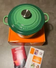Le Creuset Signature Cocotte Ronde 20M 2.4L Bamboo Green Silver Knob Cast Iron New. Price: $490.00.