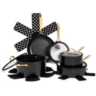 Thyme &table 12-PIECE Non-stick Cookware Set Signature Collection Black Gold New. Price: $103.65.