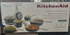 Kitchenaid Hard-anodized Ceramic Induction Cookware Set, 11-PIECE White New. Price: $170.99.