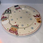 Temptations By Tara Winter Whimsy Christmas Serving Plate/platter 13" Dinnerware Used. Price: $19.99.