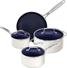 Nuwave 7PC Cookware Set Healthy Duralon Blue Ceramic Nonstick Coated, Diamond In New. Price: $224.42.