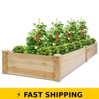 Costway Wooden Vegetable Raised Garden Bed With 2 Compartments New. Price: $112.99.