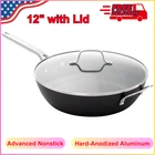Calphalon Hard-anodized Nonstick 12" Jumbo Frying Pan With Lid Stay-cool Handles New. Price: $99.98.