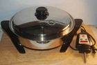 Saladmaster 12" 5QT Electric Skillet SAO120CU T-304/316L Titanium Stainless Used. Price: $179.95.