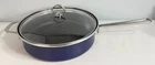 Chantal 11.5 Cobalt Blue Enamel Saut Pan Skillet Stainless Handle 27 Lid Vtg Used. Price: $62.88.