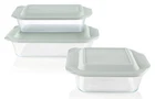 Pyrex Deep 3-PACK Glass Baking Dish Set (9"X13", 7"X11", 8"X8") With Bpa-free... New. Price: $71.74.