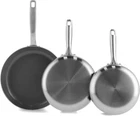 Greenpan 8" 9.5" And 11" Frying Skillet Set, Silver New. Price: $188.41.