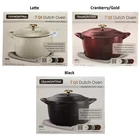 Tramontina 7 Quart Enameled Cast Iron Round Dutch Oven New. Price: $69.99.