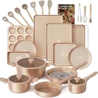 Pots And Pans Set Nonstick, 26 Pcs All-in-one Kitchen Starter With Cookware, New. Price: $209.99.