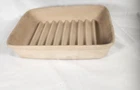 The Pampered Chef Stoneware Ridged Baker Pan 10.75 8"X 2.5" #5144 Used. Price: $26.50.