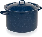 Imusa C20666-1062810W Speckled Enamel Stock Pot With Lid, 4 Quart, Blue New. Price: $19.39.
