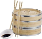 Vonshef Premium 2 Tier Bamboo Steamer With Stainless Steel Banding New. Price: $25.97.