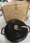 Staub Cast Iron Dutch Oven 4-QT Round Cocotte, Serves 3-4, Matte Black- New. Price: $249.00.