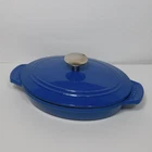 Cuisinart 1.05-QT Enameled Cast Iron Covered Casserole Pan W/ Lid Proven Al Blue Used. Price: $28.88.