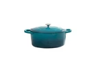 Crock-pot 109475.02 Artisan Quart Enameled Cast Iron Oval Dutch Oven In Teal New. Price: $78.49.