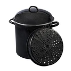 Granite Ware 15 Qt Heavy Gauge Seafood, Tamale, Steamer Pot With Lid And Triv... New. Price: $125.81.