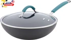 Cucina Hard-anodized Nonstick Covered Stir Fry Pan, 11-INCH Gray Agave Blue Hand New. Price: $90.76.