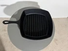 Lodge 8SGP2 Square Cast Iron Grill/griddle Pan 10" Skillet Made In Usa Used. Price: $11.90.