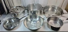 Princess House Cookware Set 11-PIECES Pots & Skillets, Lid Heavy 18/10 Stainless Used. Price: $489.99.