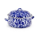 Cobalt Swirl Dutch Oven Golden Rabbit Royal Blue Enamelware New. Price: $49.99.