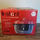 Instant Gourmet Dutch Oven Electric Multicooker 6QT Red DOMC601 Enamel Cast Iron New. Price: $148.00.