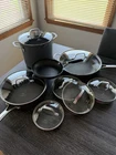 Calphalon Premier Hard-anodized Nonstick Cookware, 11-PIECE Pans & Lids Set New. Price: $149.99.