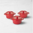 Staub Stoneware Mini Cocotte Set Ceramic Dutch Ovens With Lids. Price: $72.00.