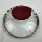 T-fal 5.5" Glass Replacement Lid For Small Saucepan Red Handle Used. Price: $6.99.