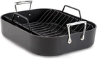 All-clad HA1 Hard Anodized Nonstick Roaster Pan 13X16 Inch With Rack 500F Safe New. Price: $139.00.