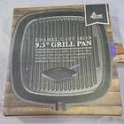 Eco+chef Enamel Cast Iron 9.5" Grill Pan Blue Square Oven Safe New In Box. Price: $18.88.