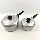 Vintage Wagner Ware Magnalite 4681 4683 Saucepan Pot Set Of 2 W/ Lids Used. Price: $59.95.