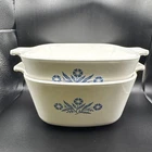 Vintage Corningware Blue Cornflower Casserole Baking Dish Set P1.5B And P1.34B Used. Price: $16.99.