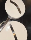 Caraway Cream Ceramic Non-stick 5-PIECE Set Saucepan Frying With Lids Used. Price: $88.00.