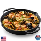 Navaris 12" (30CM) Pre-seasoned Cast Iron Skillet Frying Pan Double Handle New. Price: $57.42.