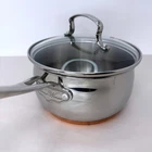 Pioneer Woman Copper Bottom Stainless Steel 2 Qt Saucepan With Glass Lid Used. Price: $30.55.