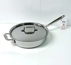 All-clad D3 Stainless 3-QT Saute Pan With Lid 4403 Tri-ply New Box. Price: $139.99.