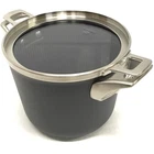 Calphalon Premier Space Saving Hard Anodized Nonstick 4.5 Qt Soup Pot, Black New. Price: $99.87.