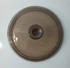 Pyrex Lid Only V25C B6 Glass Amber Round Vision Corningware Fits 7.75" Pan Used. Price: $7.98.