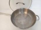 Kitchen Carte Skillet Pot Stainless Steel Cookware With Glass Top Handle Used. Price: $71.35.